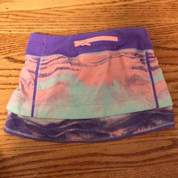 Ivivva pink, purple, and blue tennis skirt - Picture 3 of 4